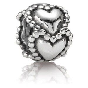 PANDORA Everlasting Love Charm Authentic Sterling Silver Hearts Romance
